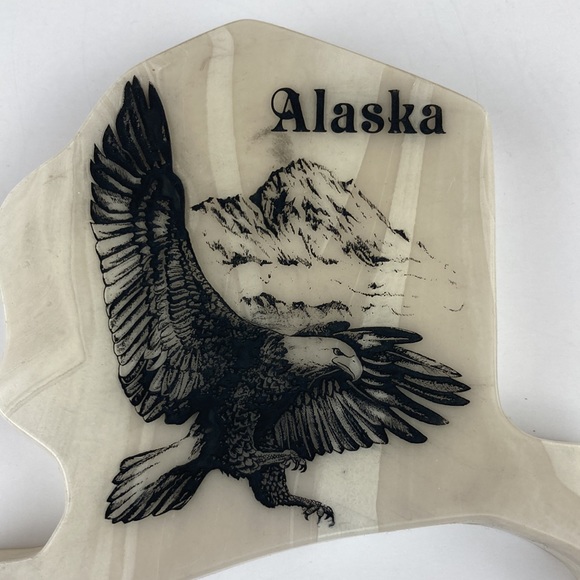 Kiana Art Vtg 981 Kiana Alaska Mint Marble Eagle Mountain Etching By Artist Bill Devine